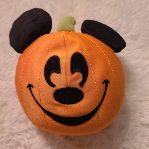Disney Parks Mickey Mouse Pumpkin Halloween Plush Stuffed Animal Trick or Treat
